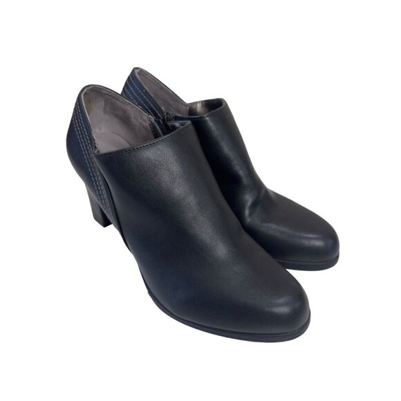 Life Stride Jacinda Velocity 2.0 Women SZ 10M Black Ankle 3''Heel Booties - Picture 8 of 12